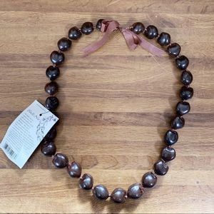 Aloha Hawaii Lei Brown Kukui Candle Nut Necklace